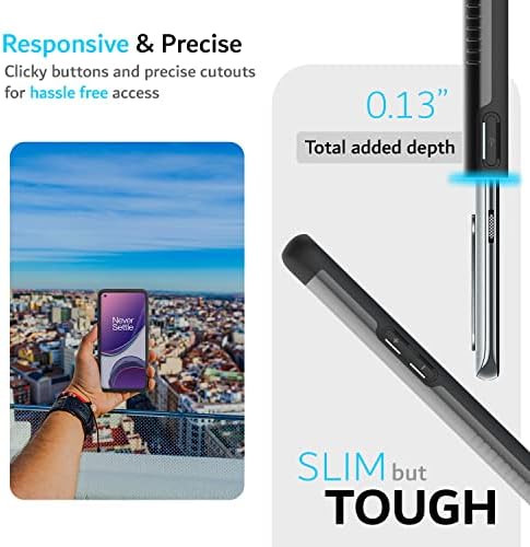 Tudia Dualshield מיועד למקרה של OnePlus 8T, [מיזוג] שכבה כפולה אטומה לשכבה כפולה הגנה על טיפת ציון צבאי כיסוי